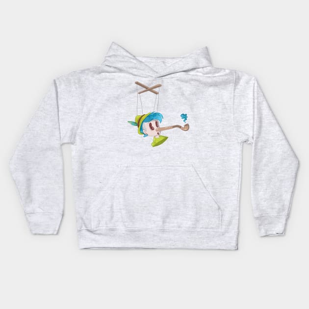 PULLING STRINGS Kids Hoodie by Lhollowaydesign